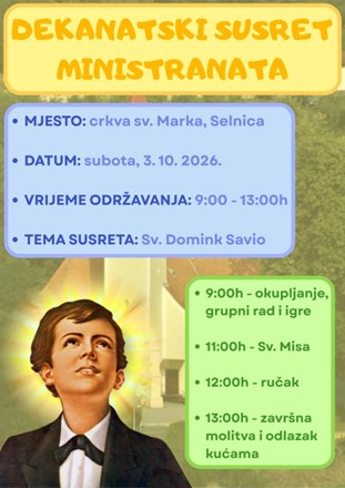 ​Susret ministranata Štrigovskog dekanata u Selnici
